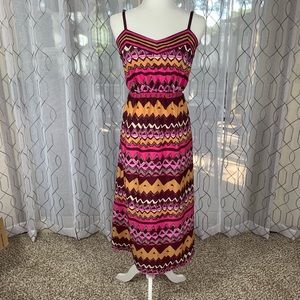 Ann Taylor Loft Tribal Print Maxi Dress XS